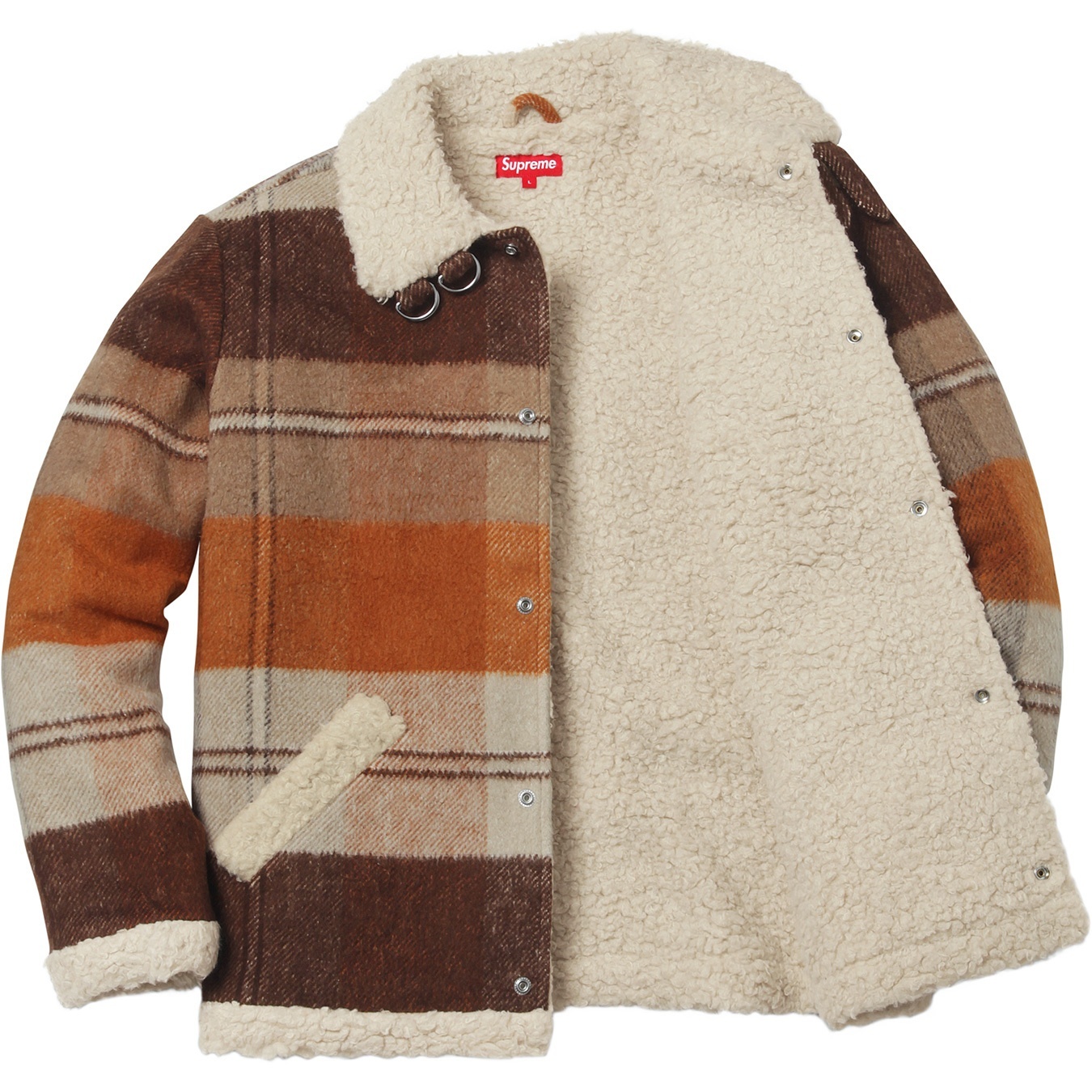 Plaid Shearling Bomber view 4